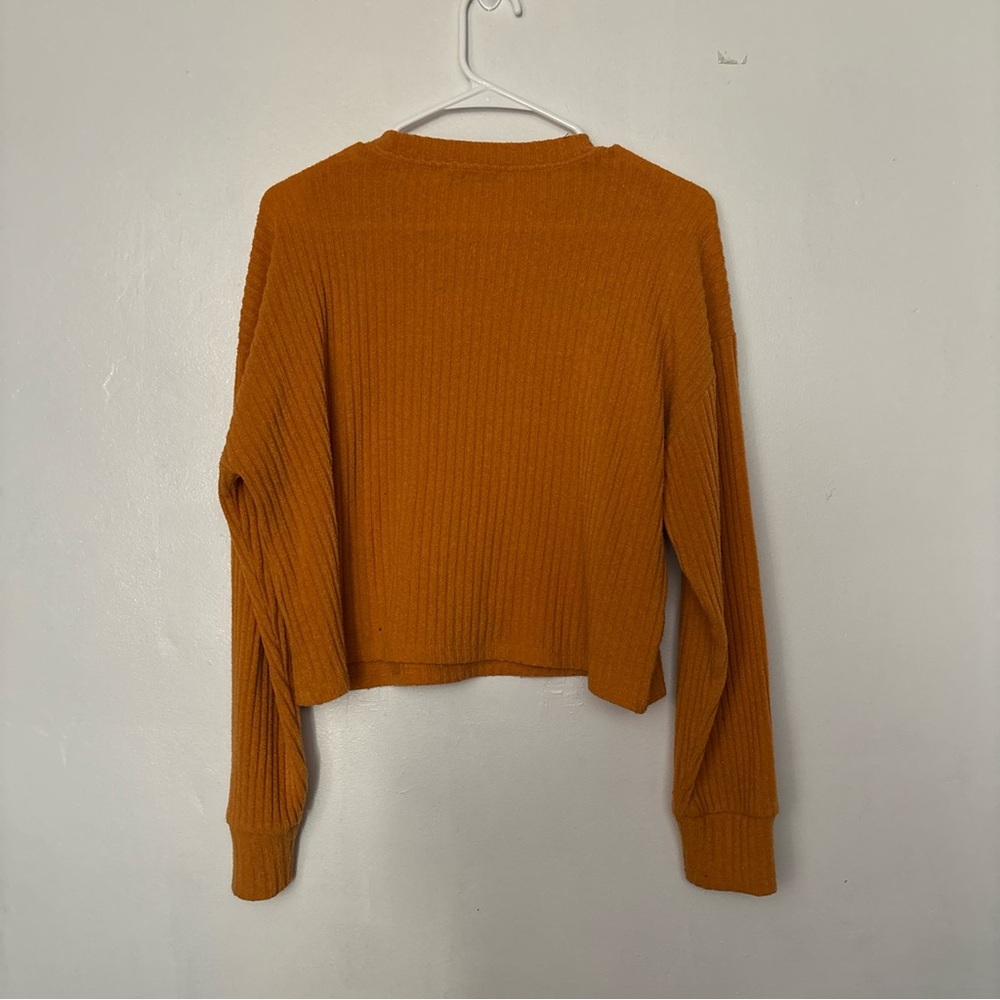 Wilfred Free Warm Amber Knit Cropped Sweater - Picture 6 of 6